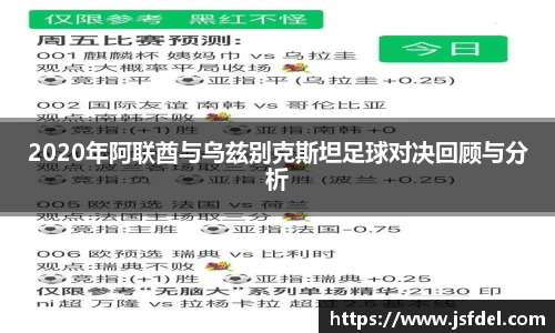 2020年阿联酋与乌兹别克斯坦足球对决回顾与分析